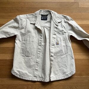 Carhartt Rugged Flex Shirt Jacket Bone Canvas Loose Fit Women’s Small